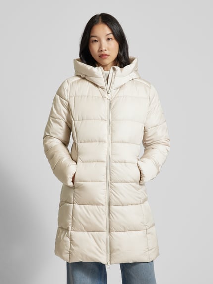 Save The Duck Gewatteerde lange jas met capuchon, model 'TAYLOR' Beige - 4