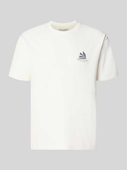 Marc O'Polo T-shirt o kroju relaxed fit z czystej bawełny Złamany biały 2