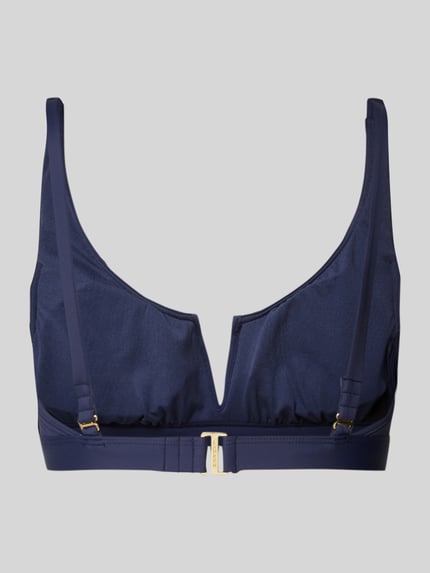 Lauren Ralph Lauren Bustier-Bikini-Oberteil mit V-Ausschnitt Modell 'BEACH CLUB' Dunkelblau 3