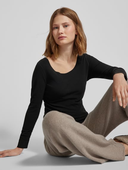 MAGIC Bodyfashion Thermo-shirt met lange mouwen met ronde hals Zwart - 3