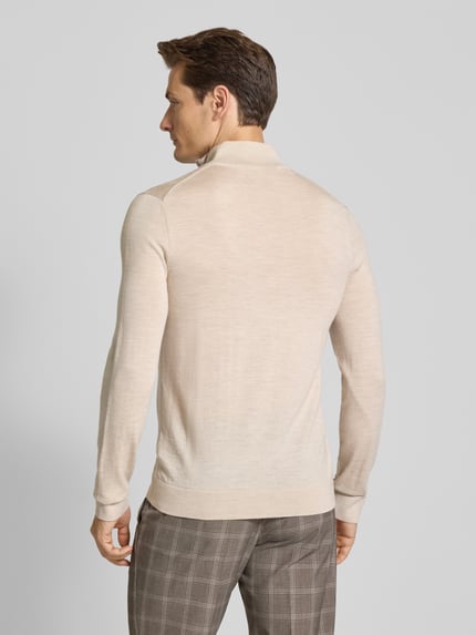 Selected Regular Fit Troyer aus reiner Merinowolle Modell 'TRAY' Sand 5