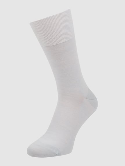 FALKE Sokken van scheerwolmix model 'Airport Sock' Lichtblauw - 1