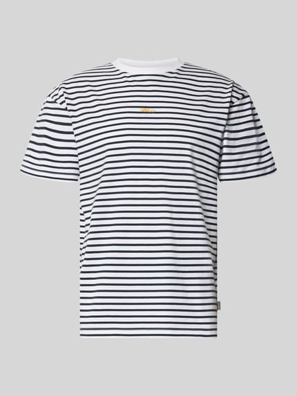 T-shirt met Labelstitching en Ronde hals Shop The Look MANNEQUINE