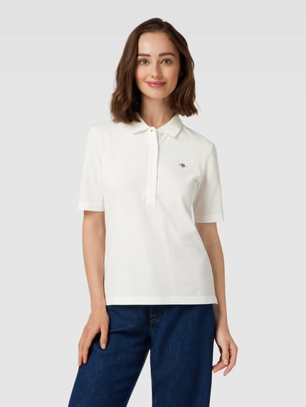 GANT Poloshirt aus Baumwolle mit Label-Detail Ecru 4