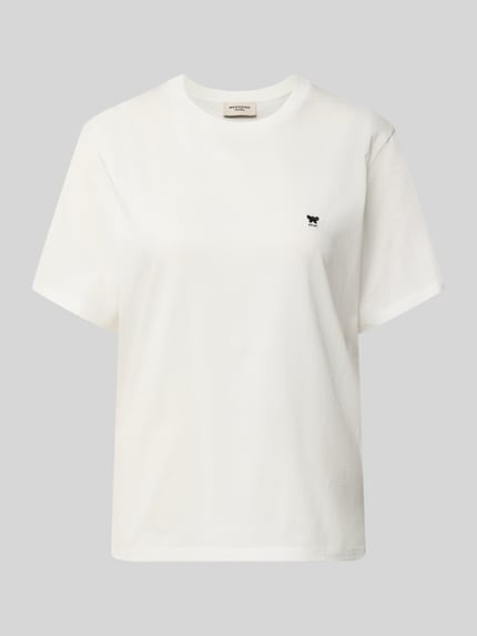 Produktfoto, weißes Regular Fit T-Shirt aus reiner Baumwolle Modell 'VENACO' von Weekend Max Mara, glatte Oberfläche, Damen T-Shirt