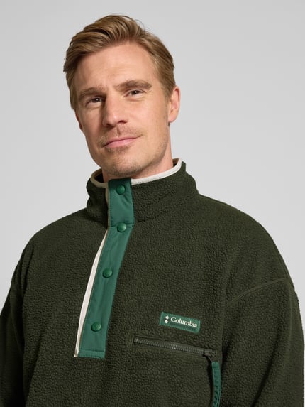 Columbia Sweatshirt mit Stehkragen Oliv 3
