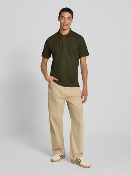 JACK & JONES koszulka polo o kroju slim fit z wyhaftowanym logo model 'AUSTIN' Średniobrązowy 1