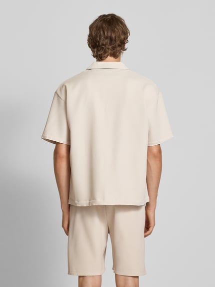PEGADOR Relaxed Fit Freizeithemd mit Plisseefalten Modell 'TROY' Offwhite 5
