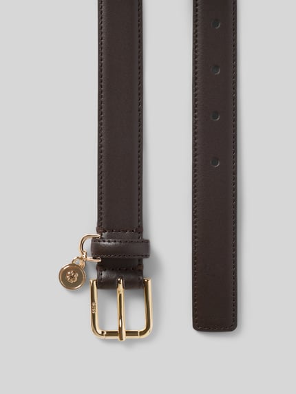 BOSS Gürtel aus Rindsnappa mit Kettendetail Dunkelbraun 3