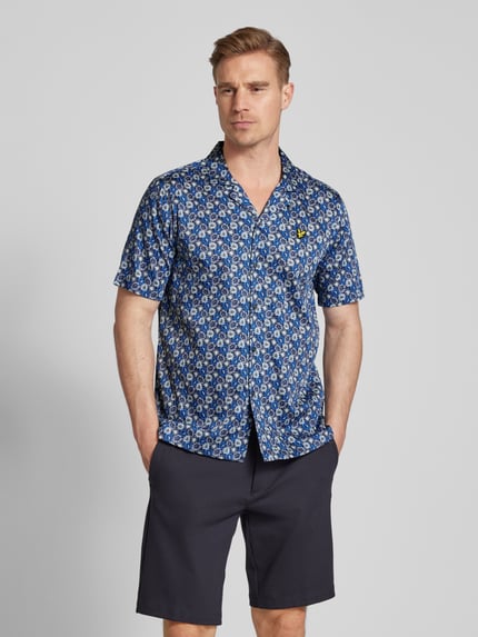 Lyle & Scott Regular Fit Freizeithemd mit Reverskragen Dunkelblau 4