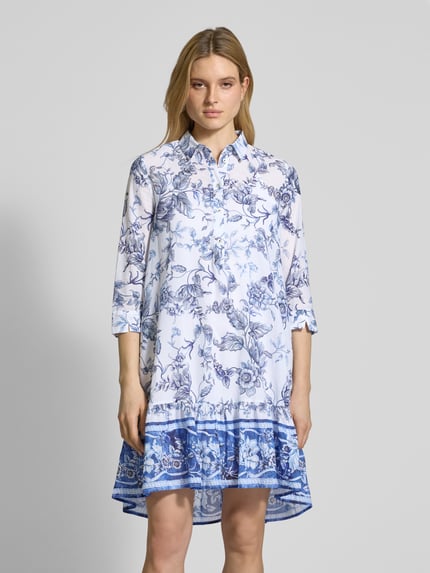 Emily Van den Bergh Minikleid mit Hemdblusenkragen Weiss 4