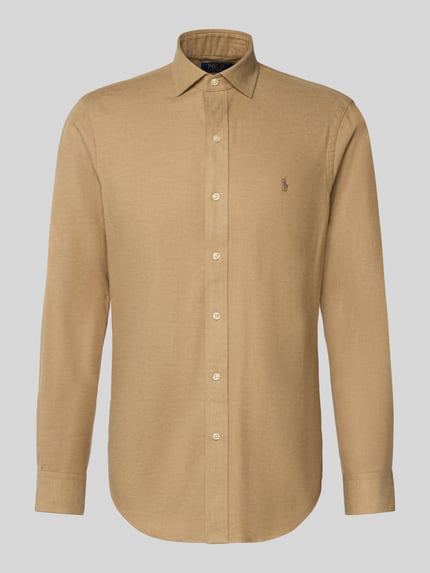 Polo Ralph Lauren Custom Fit Freizeithemd mit Label-Stitching Camel 2