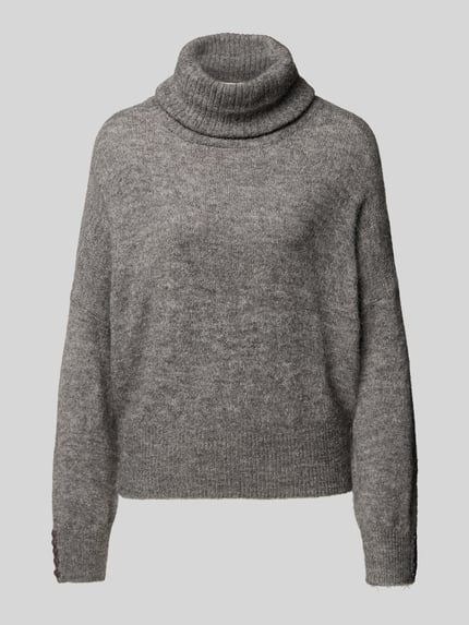 ICHI Regular Fit Rollkragenpullover mit Alpaka-Anteil Modell 'IHKAMARA' Dunkelgrau 2