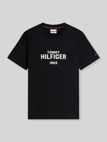 Tommy Hilfiger Regular Fit T-Shirt aus reiner Baumwolle Black 2