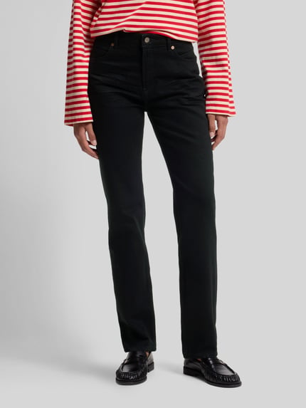 BOSS Orange Straight Fit Jeans mit High Waist Black 4