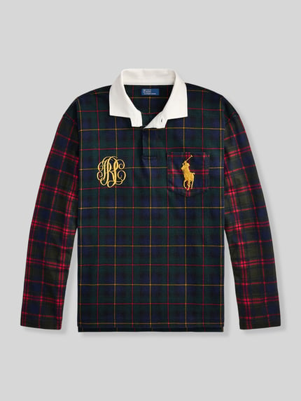 Polo Ralph Lauren Langarmshirt mit kontrastierendem Polokragen Dunkelgruen 2