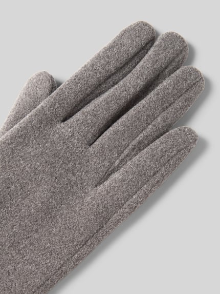 EEM Regular Fit Handschuhe mit Knopfverschluss Hellgrau Melange 3