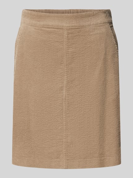 OPUS Minirock mit Cordstruktur Modell 'Reah horizon' Taupe 2