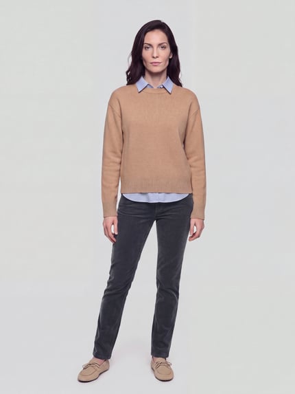 ANGELS Regular Fit Cordhose mit feiner Cordstruktur Anthrazit 1