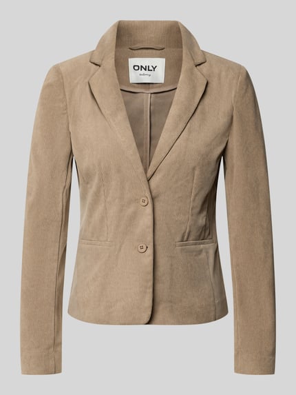 ONLY Regular Fit Longline Blazer mit Cordstruktur Sand 1