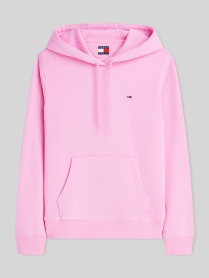 Tommy Jeans regular fit hoodie van katoenmix Felroze - 2