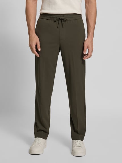 Lindbergh Stoffen broek met elastische band Donkergroen - 4