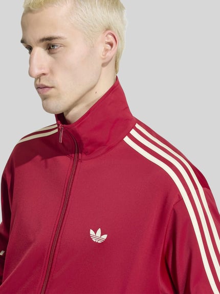 adidas Originals Regular Fit Sweatjacke mit Logo-Stitching Modell 'FIREBIRD TT' Bordeaux 3