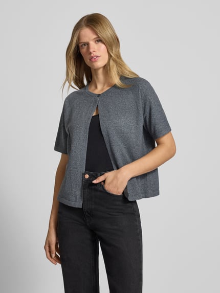 PIECES Kardigan o kroju regular fit z zapięciem na guzik model ‘BREE’ Ciemnożółty 4