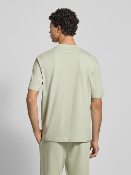 HUGO Blue Regular Fit T-shirt z czystej bawełny model 'NIEROS' Miętowy 5
