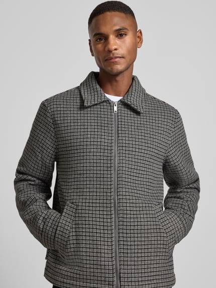 Casual Friday Kurtka koszulowa o kroju regular fit z kołnierzykiem typu kent model ‘ZAIDE’ Jasnoszary melanż 3