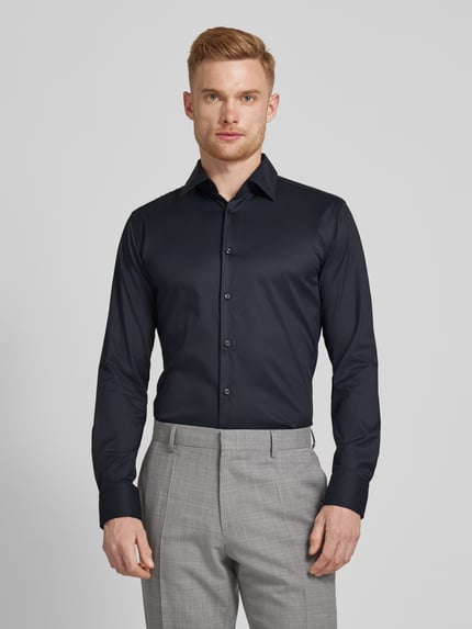 BOSS Slim Fit Businesshemd aus Feintwill mit Stretch-Anteil Black 4