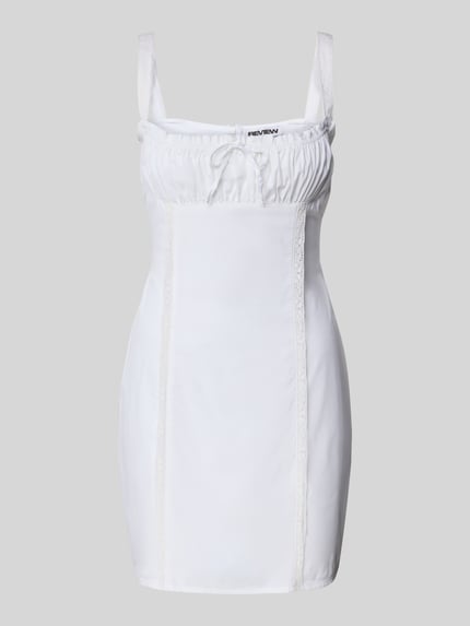 REVIEW Minikleid mit Nahtreißverschluss Weiss 2