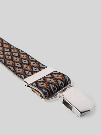 bugatti Hosenträger mit Metallkreuz Beige 3