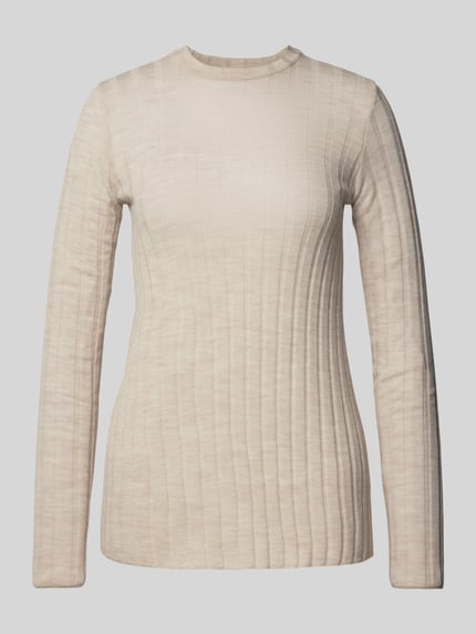 IVY OAK Strickpullover aus Schurwolle mit Strukturmuster Modell 'KACY' Sand Melange 2