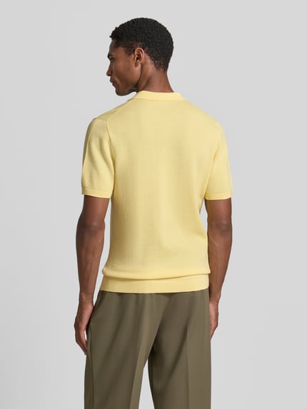 DRYKORN Koszulka polo o kroju slim fit z krótką listwą guzikową model 'TRITON' Żółty 5