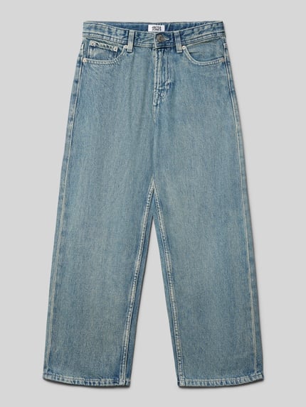Produktfoto, niebieskie dziecięce Jeansy z czystej bawełny, krój relaxed fit, efekt znoszenia, Jeans im Used-Look Modell 'ALEX' od JACK & JONES, szerokość w rozmiarze 140: 34 cm, długość wewnętrzna nogawki w rozmiarze 140: 58 cm