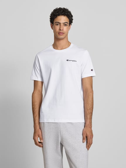 Champion T-shirt met label-stitchings en ronde halsuitsnijding Wit - 4