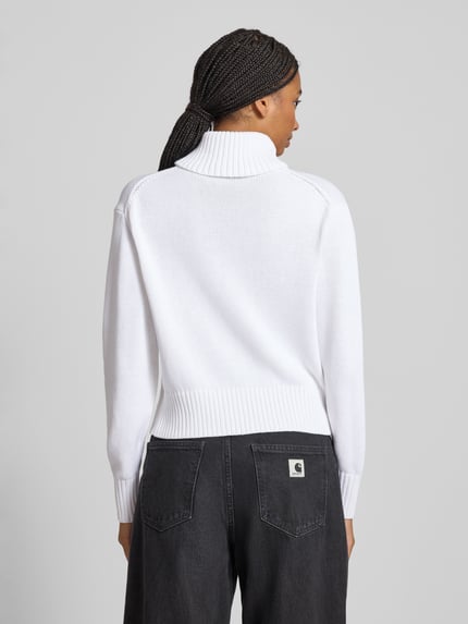 Calvin Klein Jeans Gebreide coltrui, model 'CHENILLE' Wit - 5