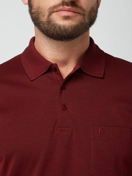 RAGMAN Regular Fit Poloshirt mit Brusttasche Bordeaux 3