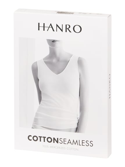 HANRO Onderhemd van katoen - naadloos, model 'Cotton Seamless' Wit - 3
