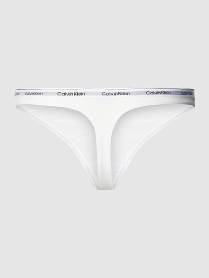 Calvin Klein Underwear String met elastische band in een set van 3 stuks Lichtgrijs - 3