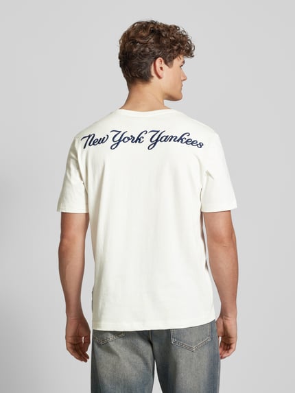 Champion T-shirt z detalem z logo Écru 5