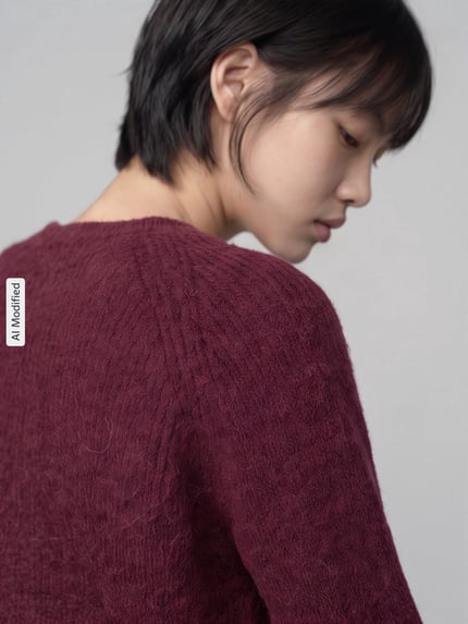 Selected Relaxed Fit Strickjacke aus Woll-Mix Modell 'LULU' Bordeaux 3