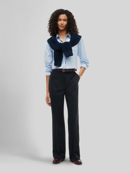 Tommy Hilfiger High Waist Business-Hose mit Logo-Detail Marine 1