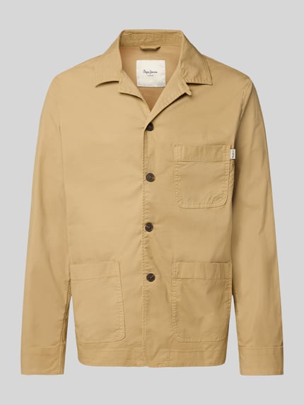 Pepe Jeans Regular Fit Hemdjacke aus Baumwoll-Mix Khaki 2