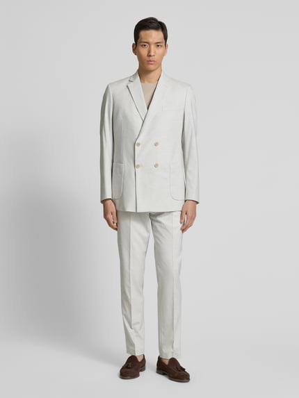s.Oliver BLACK LABEL Regular fit colbert met dubbele knoopsluiting Lichtgrijs - 1