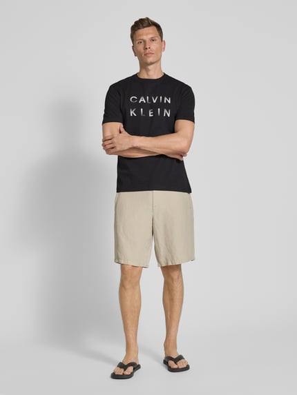 CK Calvin Klein T-Shirt mit Label-Print Black 1