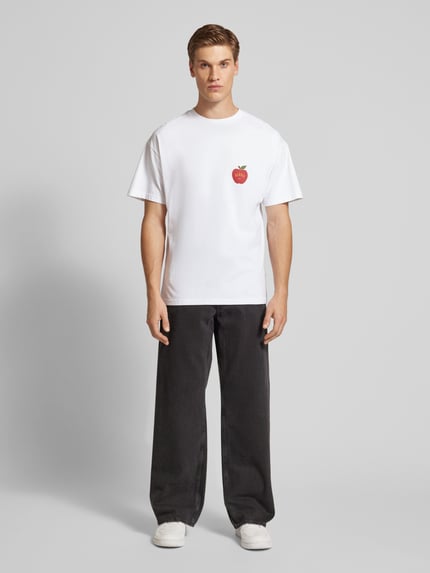 BLKVIS T-Shirt mit Label-Print Weiss 1