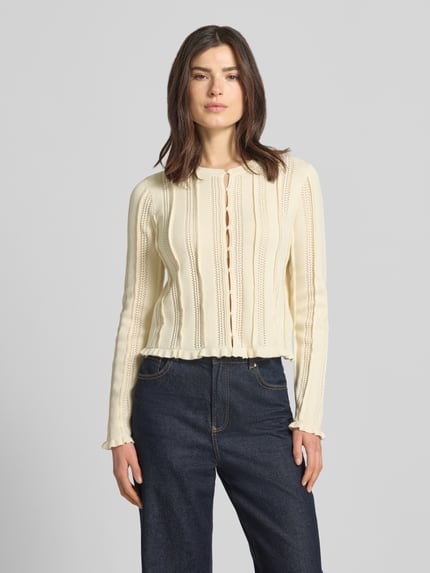 Jake*s Collection Strickjacke aus Viskose-Mix Beige 4