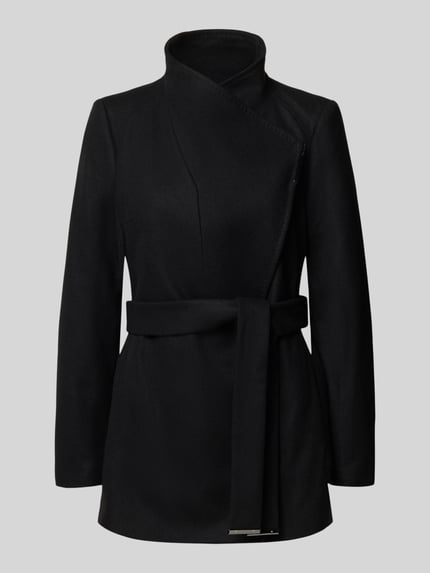 Kurzmantel aus Woll-Mix mit Bindegürtel Modell 'ROSESS' Shop The Look MANNEQUINE